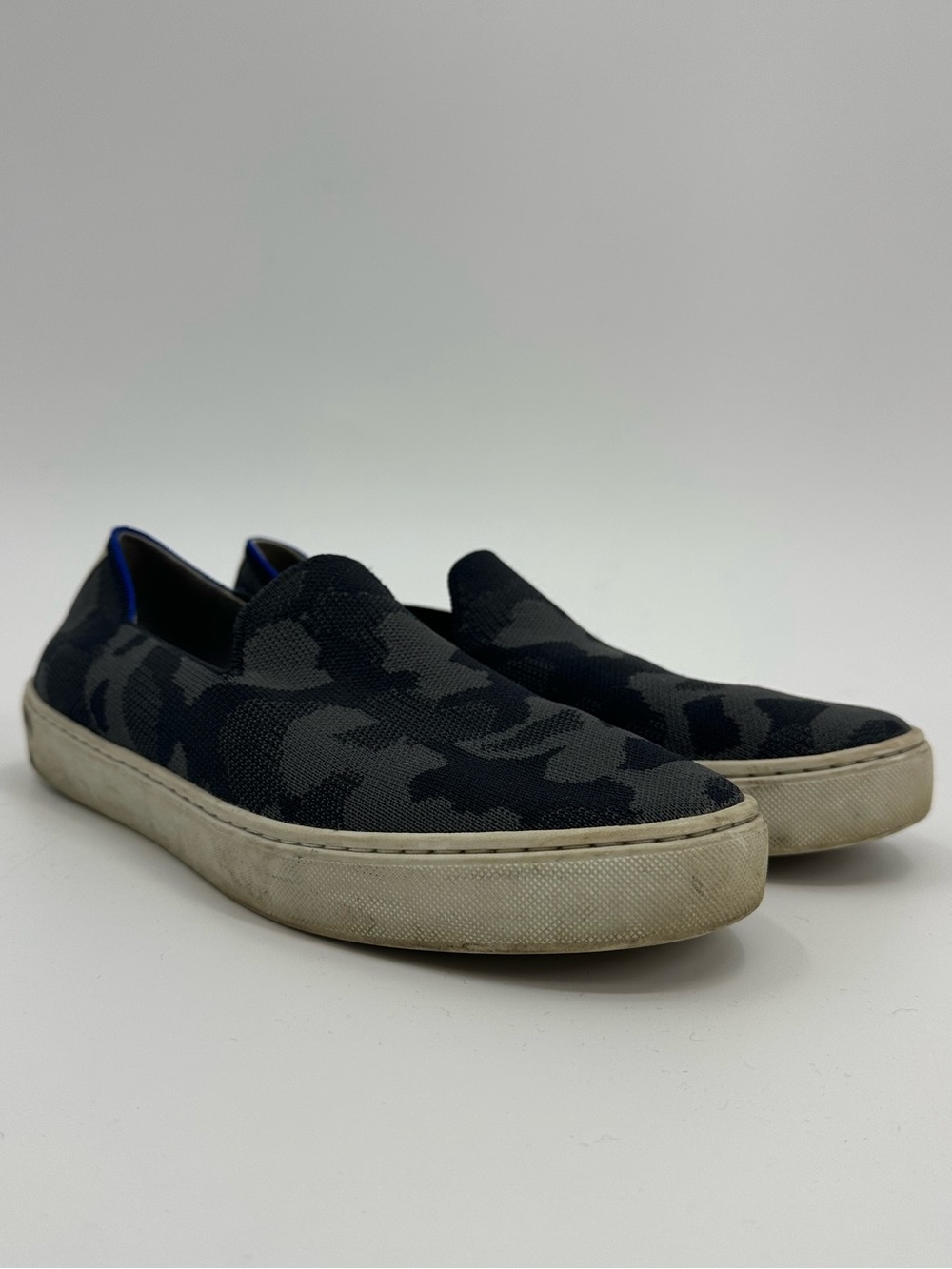 Rothy's Women's Slip-On Camo Knit Loafers - Black/Gray